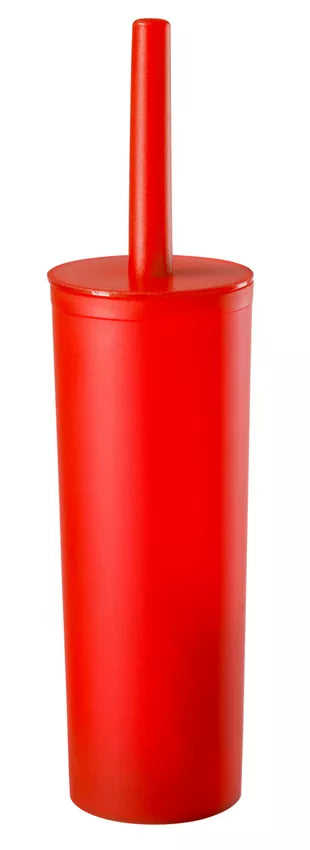 Diaqua Trend Frosted – WC-Bürstenset – Polypropylen, Rot, mit Deckel, Kopf austauschbar, 9,5 × 9,5 × 38,5 cm