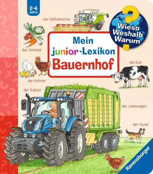 Ravensburger Buch – Mein Junior-Lexikon: Bauernhof, Spiralbindung, 24 Seiten, Deutsch, 2–4 Jahre