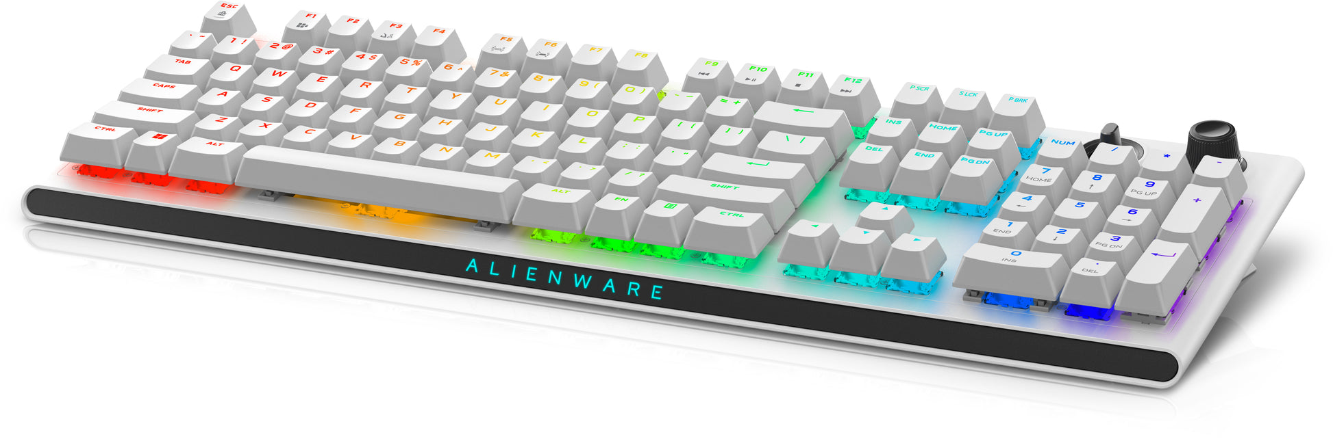Alienware AW920K – Gaming-Tastatur – Mechanisch, Bluetooth 5.1 & 2,4 GHz (USB-C) – RGB – Weiss