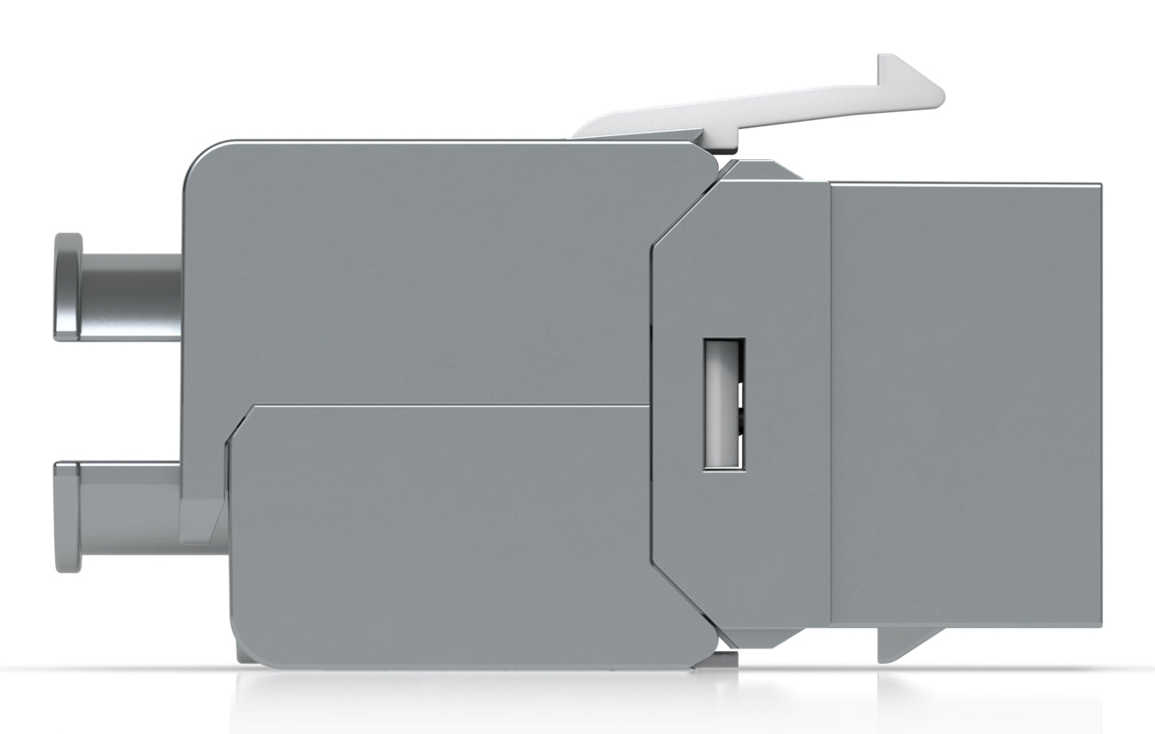 Ubiquiti Keystone-Buchse – 14,5 × 37,8 mm, Zink, Metallisch, werkzeuglos, 12er-Pack, für Cat6a