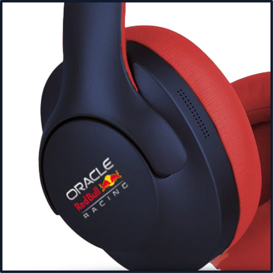 Red Bull Racing Oracle Red Bull Racing RB-HP130 Over-Ear Kopfhörer – BT, USB-C, für Android, iOS, Dunkelblau/Rot, BT 5.3