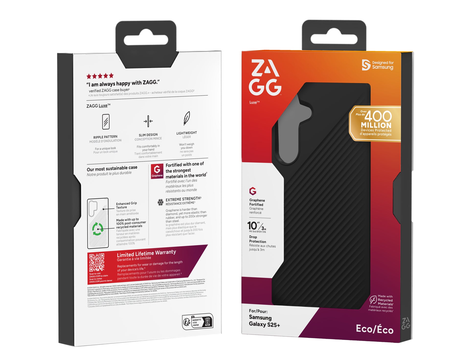 ZAGG Backcover Luxe – für Samsung Galaxy S25+ – schwarz