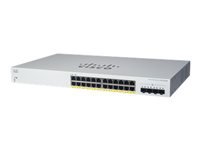 Cisco CBS220-24FP-4G – Managed Switch – 24×GbE, 4×SFP, L2, PoE+ 382 W, 1U
