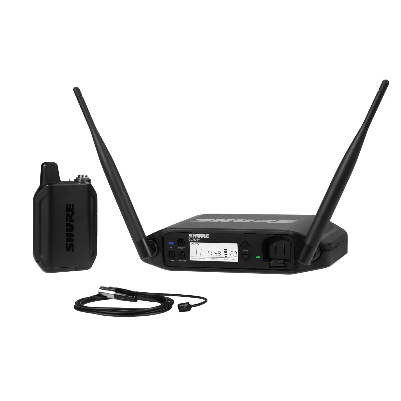 Shure GLXD14+E/93-Z4 Lavaliermikrofon – Kabellos (UHF, 5725–5875 MHz), Omnidirektional, 50–20'000 Hz