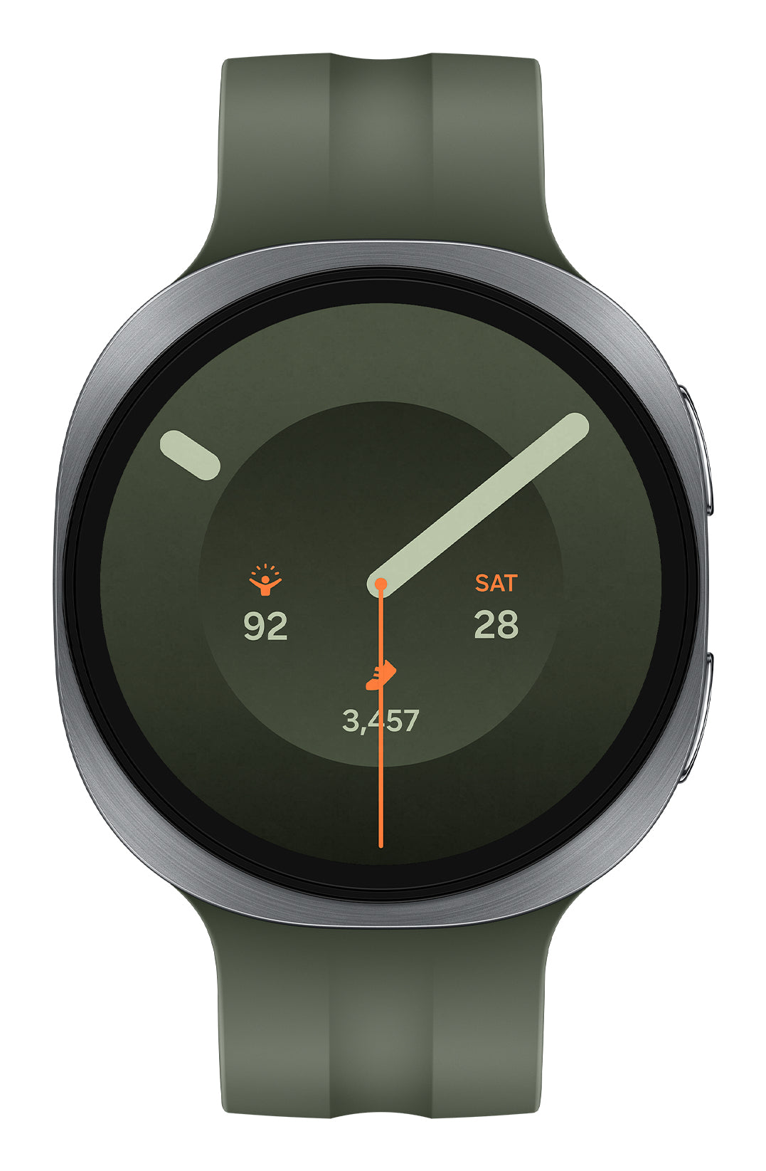 Samsung Galaxy Watch 9 44 mm GPS + Cellular – Aluminium Silber, Grün, 50 m, für Android