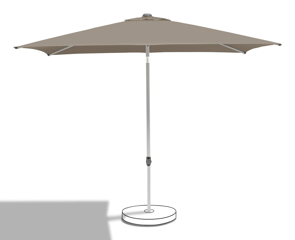 Suncomfort by Glatz Stockschirm Pop UP – 250×200 cm – Graubraun – höhenverstellbar, neigungsverstellbar
