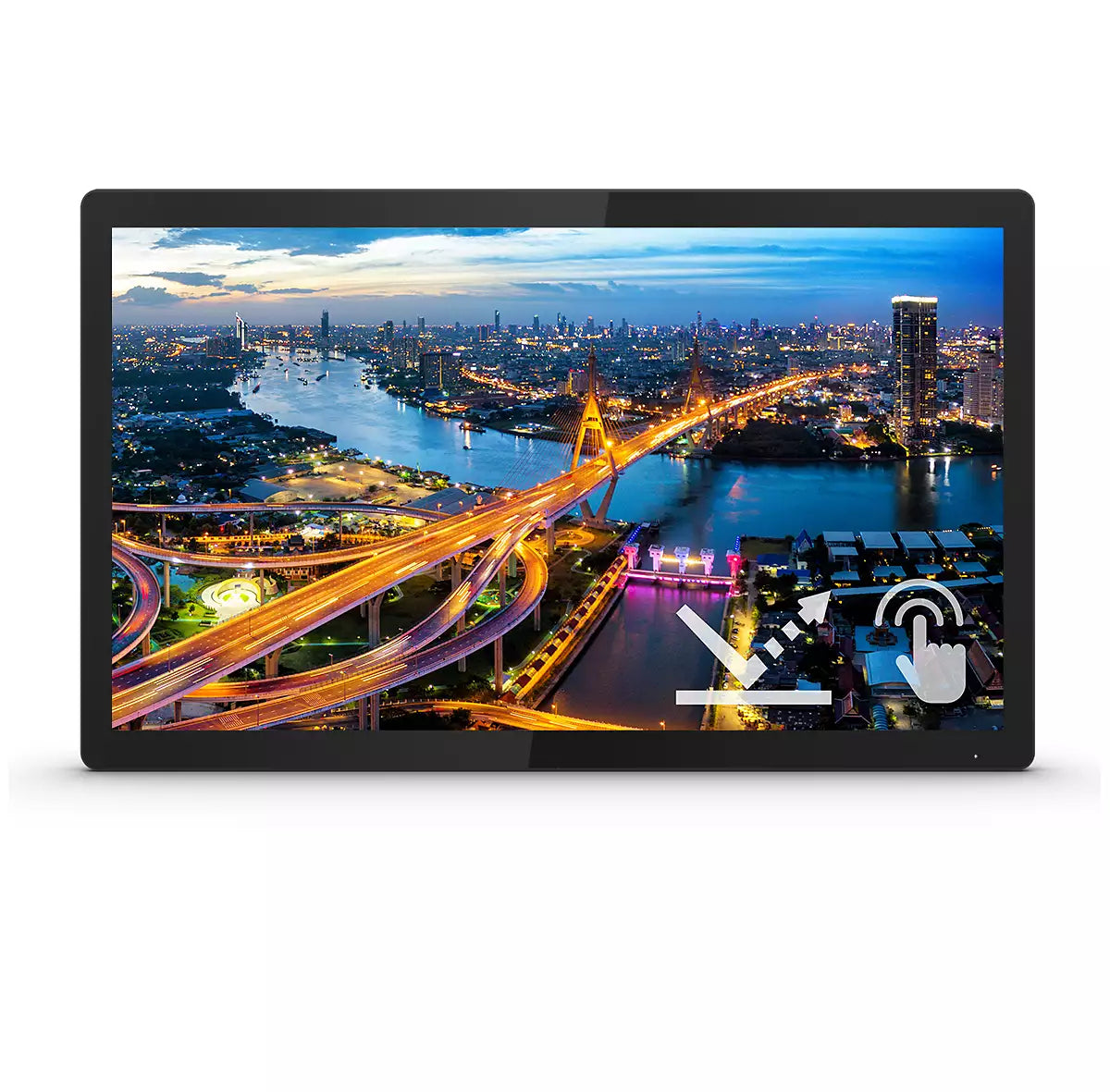Philips 222B1TFL/00 – Monitor, 21,5", IPS, Touch, 75 Hz, 400 cd/m², 3× USB 3.0, VESA 100 × 100, Schwarz