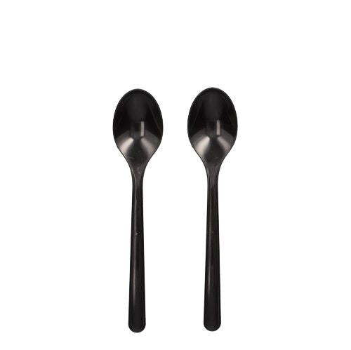 Papstar Circulware Kaffeelöffel – 50 Stk., 13,0 cm, Polypropylen, Schwarz, Mehrweg