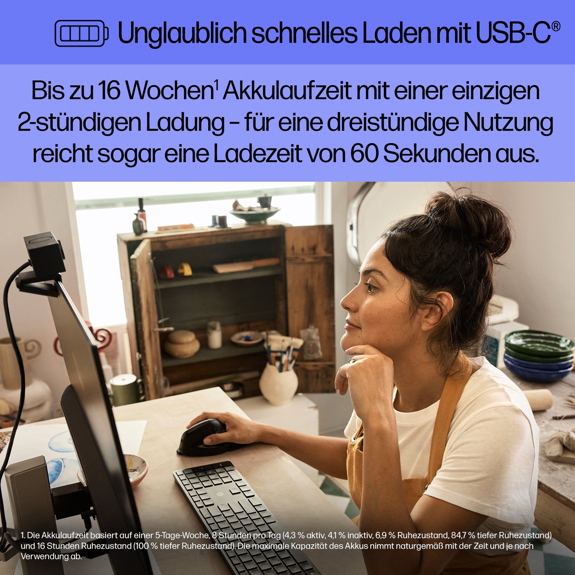 HP 920 Ergo Ergonomische Maus – kabellos, vertikal