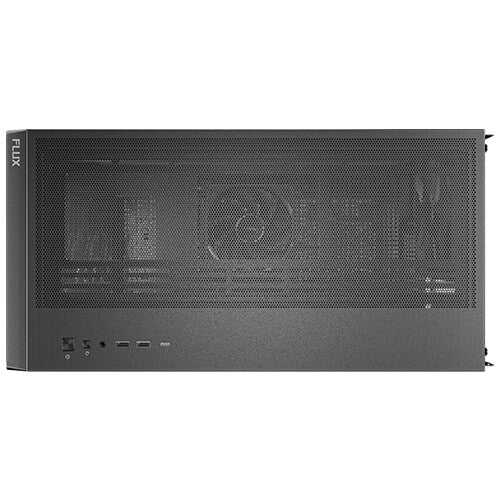 Antec FLUX – PC-Gehäuse – Midi-Tower ATX, Schwarz, Seitenfenster, 5× Lüfter, 360/420 mm Radiatorunterstützung