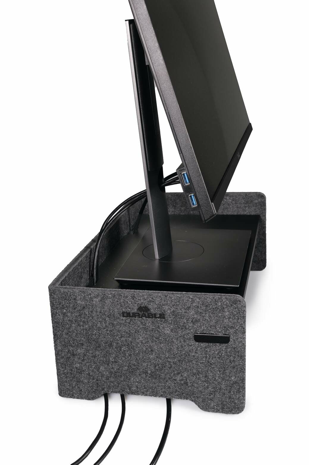 Durable EFFECT – Monitor-Tischständer – 1 Monitor – bis 10 kg/Monitor – höhenverstellbar – Anthrazit