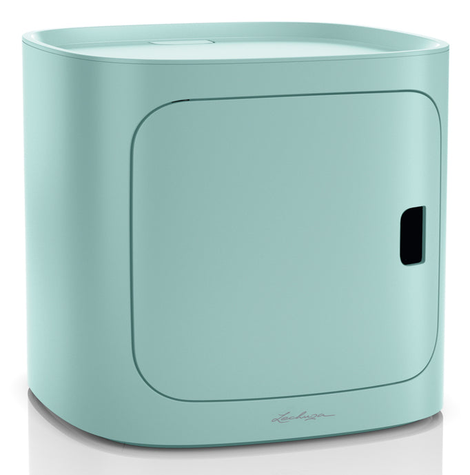 LECHUZA PILA Color Storage Topfpflanzer – 35 × 35 × 32,6 cm – Kunststoff, Hellgrün