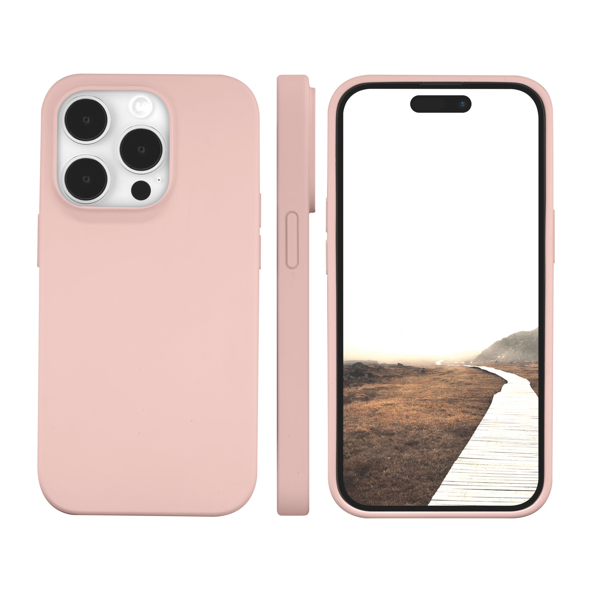 dbramante1928 Monaco MagSafe – Rückcover – für Apple iPhone 15 Pro, MagSafe, Pink Sand