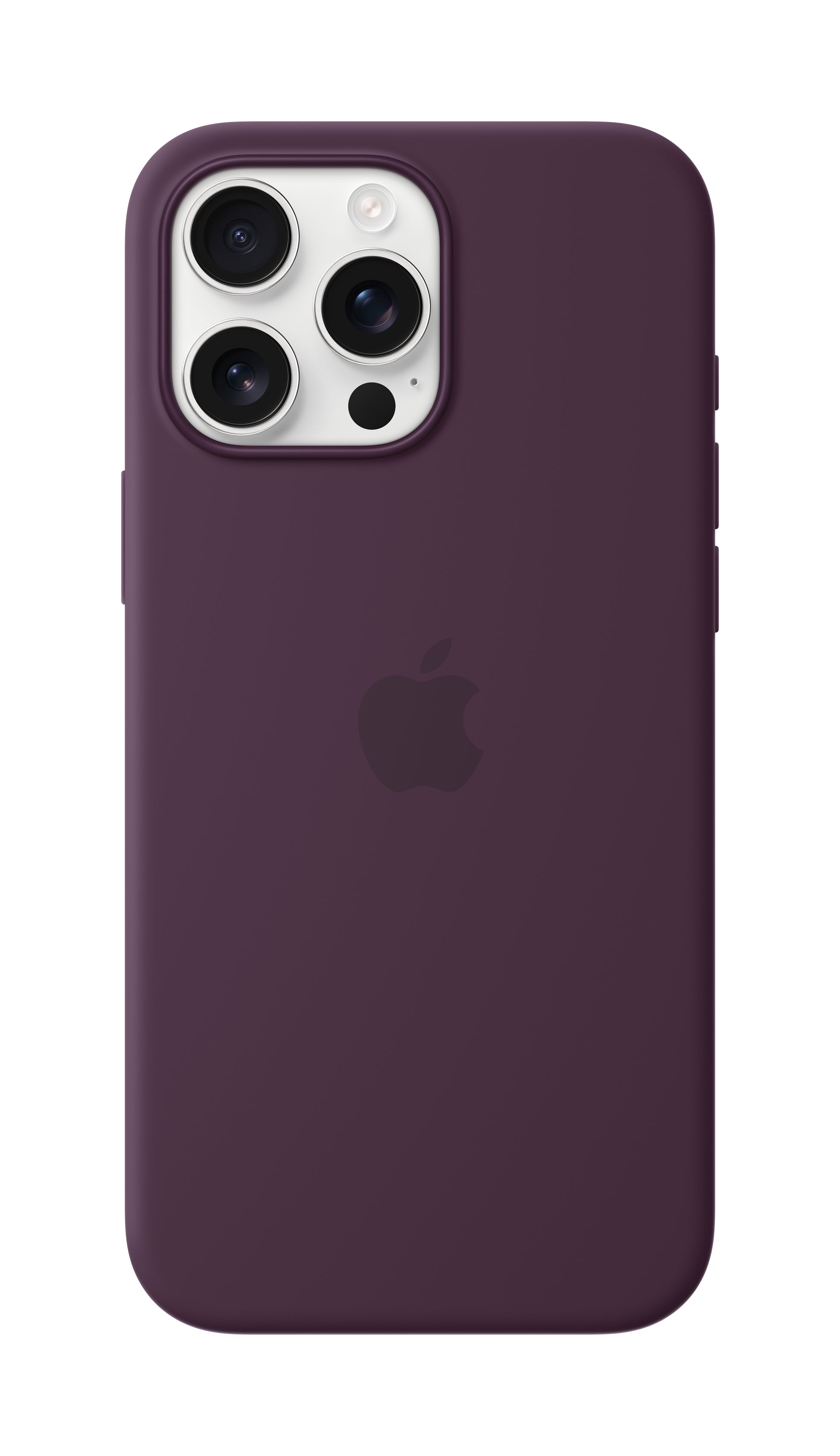 Apple Silikon-Backcover – für Apple iPhone 16 Pro Max, MagSafe, Silikon+Mikrofaser, Pflaume
