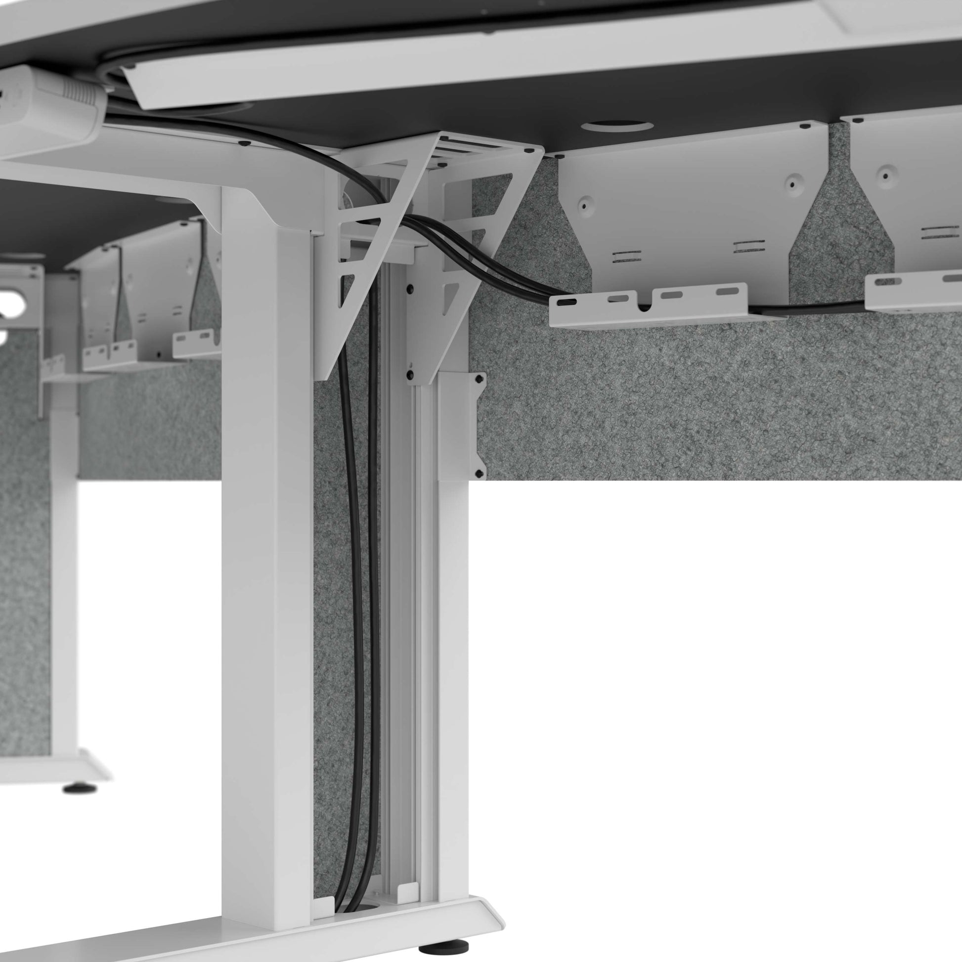 Middle Atlantic FM-TAR-1846430-D8W – Chefbürotisch, 184 × 64 cm, weiss, Laminat