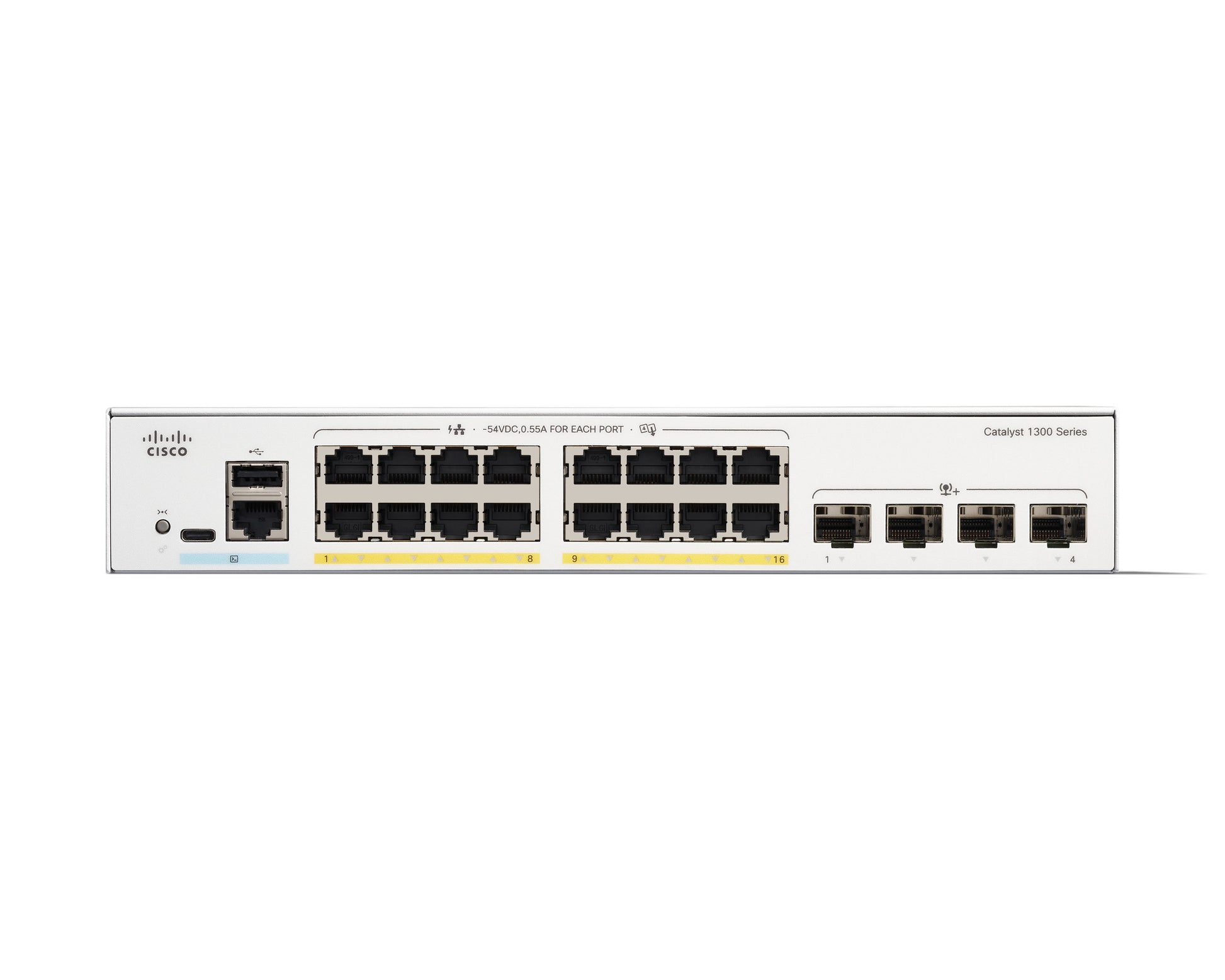 Cisco C1300-16P-4X Geräte-Dock – 16× GbE, 4× SFP, L2/L3 Managed