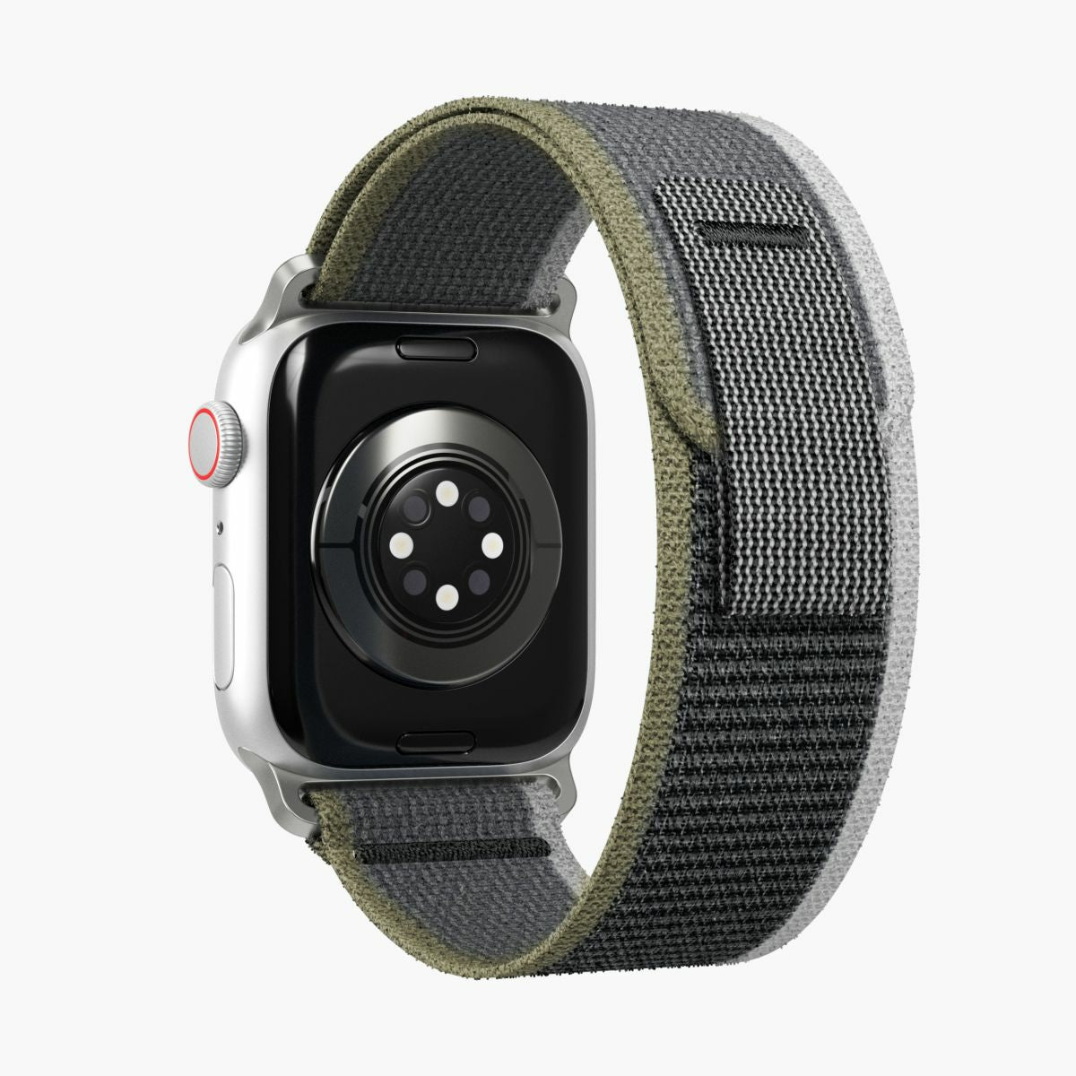 Vonmählen Trekking Case 1 – Armband – für Apple Watch 38 mm, 40 mm, 41 mm, Grün/Grau, Nylon