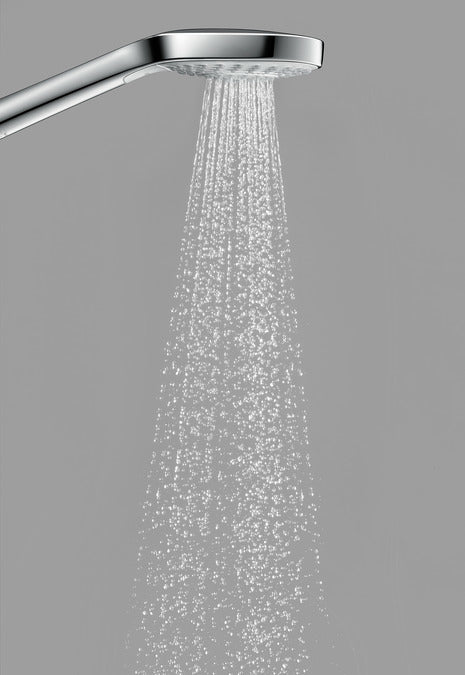Hansgrohe Handbrause Croma Select S – Ø11 cm, Kunststoff, Wandmontiert, Chrom/Weiss