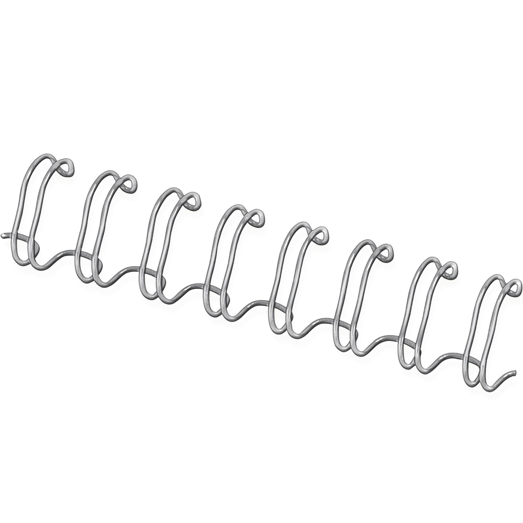 Fellowes Drahtbinderücken – für 34-Loch-Drahtbindegeräte, bis 80 Blatt – Ø 10 mm, Silber – 100 Stk.