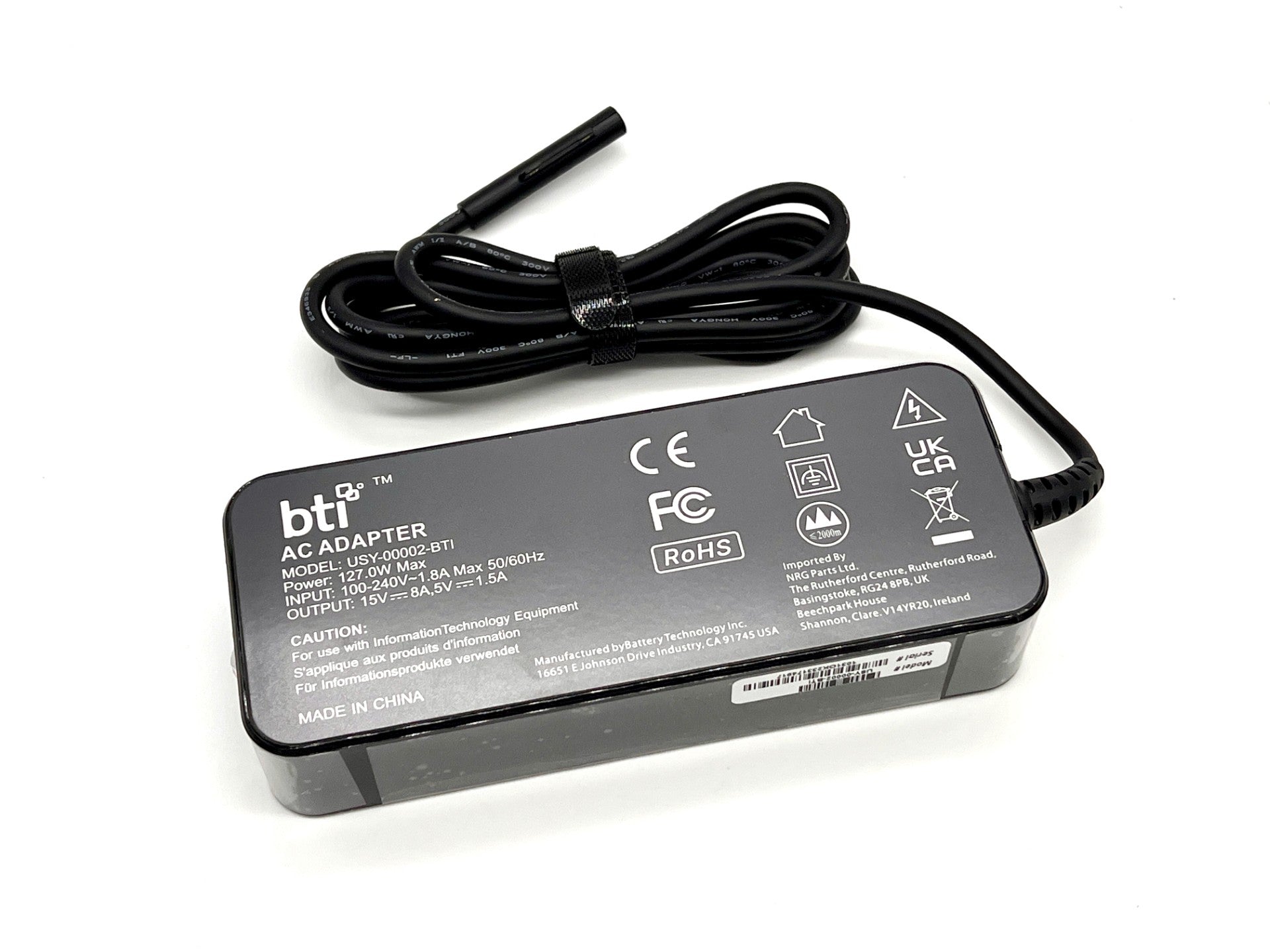 BTI USY-00002 Netzteil 127 W (15 V) – für Microsoft Surface Pro 6, Surface Pro 7, Surface Pro 8 und andere
