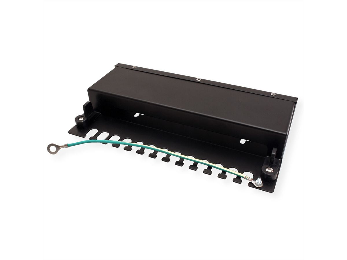 VALUE Wandgehäuse – Aufputz, 4× Ports, 19", 1U, für Keystone-Module, Stahl, Schwarz