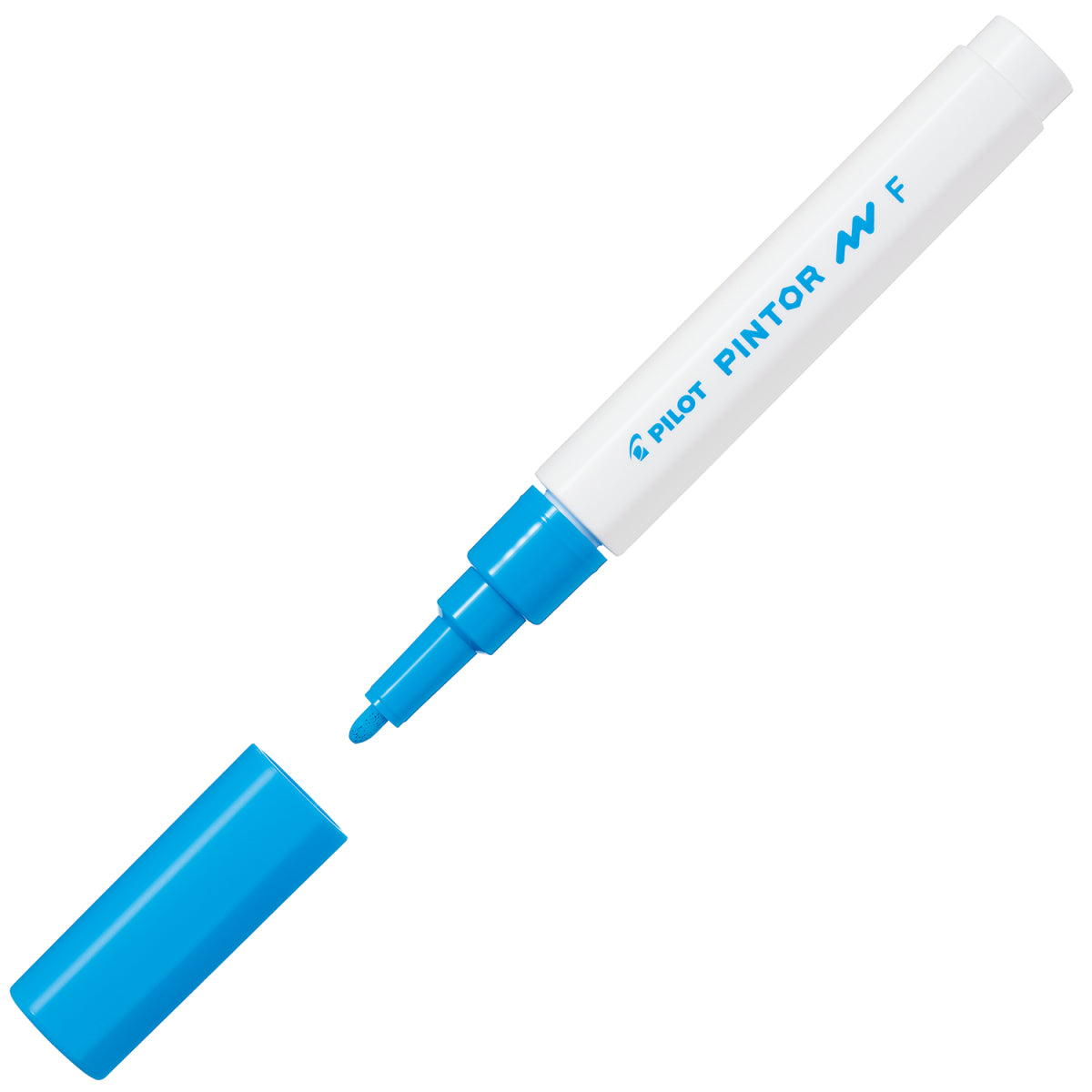 Pilot Pigment-Marker Pintor – Rundspitze 0,9-1,5 mm – Hellblau – Für dunkle Oberflächen geeignet