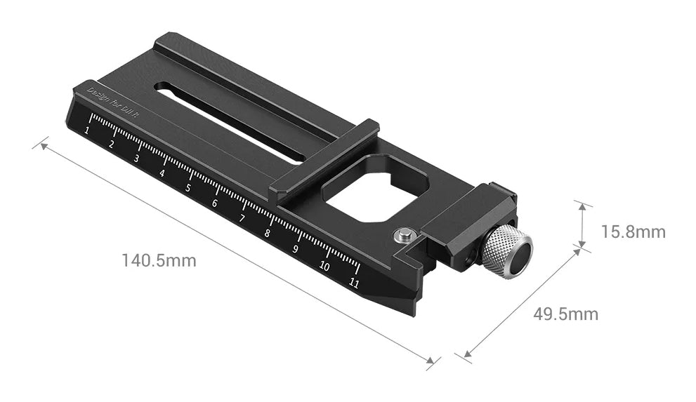 SmallRig 3061 Löseplatte (Arca-Swiss) – 140 × 15,8 × 49,5 mm – für DJI RS 2, RSC 2, Ronin-S und andere