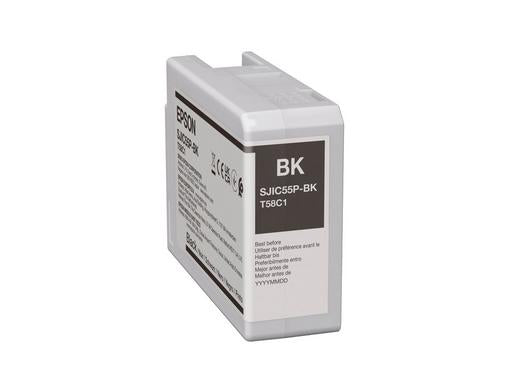 Epson Tintenpatrone SJIC55 (BK), Schwarz – für ColorWorks CW-D6500, CW-D6000