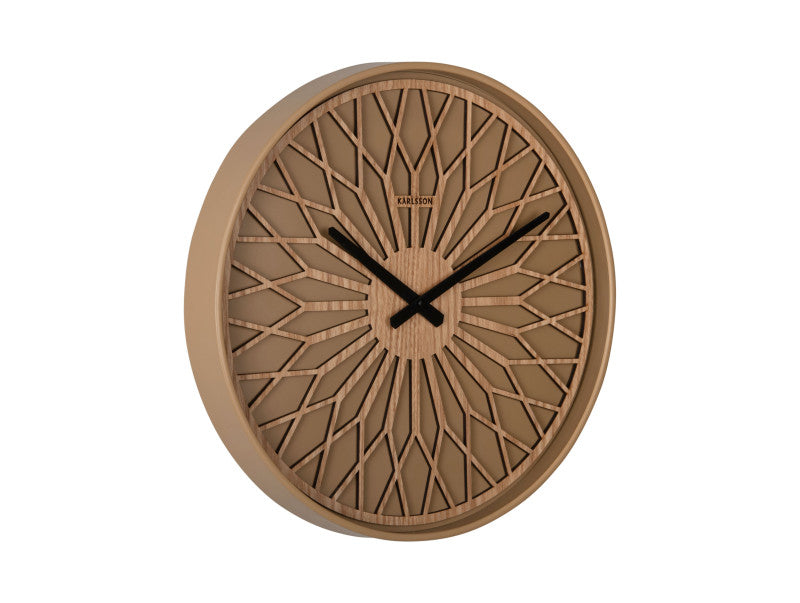 Karlsson Wanduhr – Analog, Ø 40,6 cm, Braun, Kunststoff