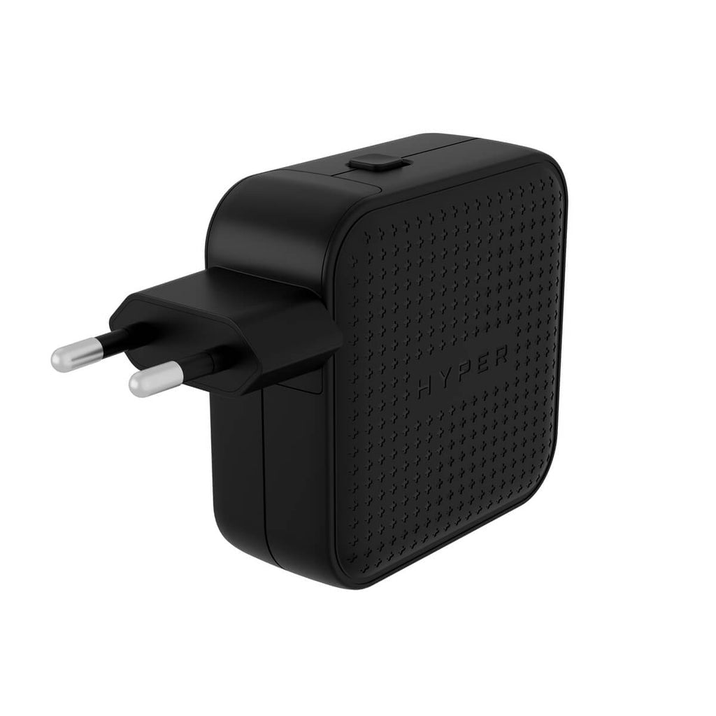 HYPER HJ1003BKWWGL USB-Ladegerät 70 W – USB-C×2, USB-A×1 – PD 3.0, GaN – für Laptop, Smartphone, Tablets