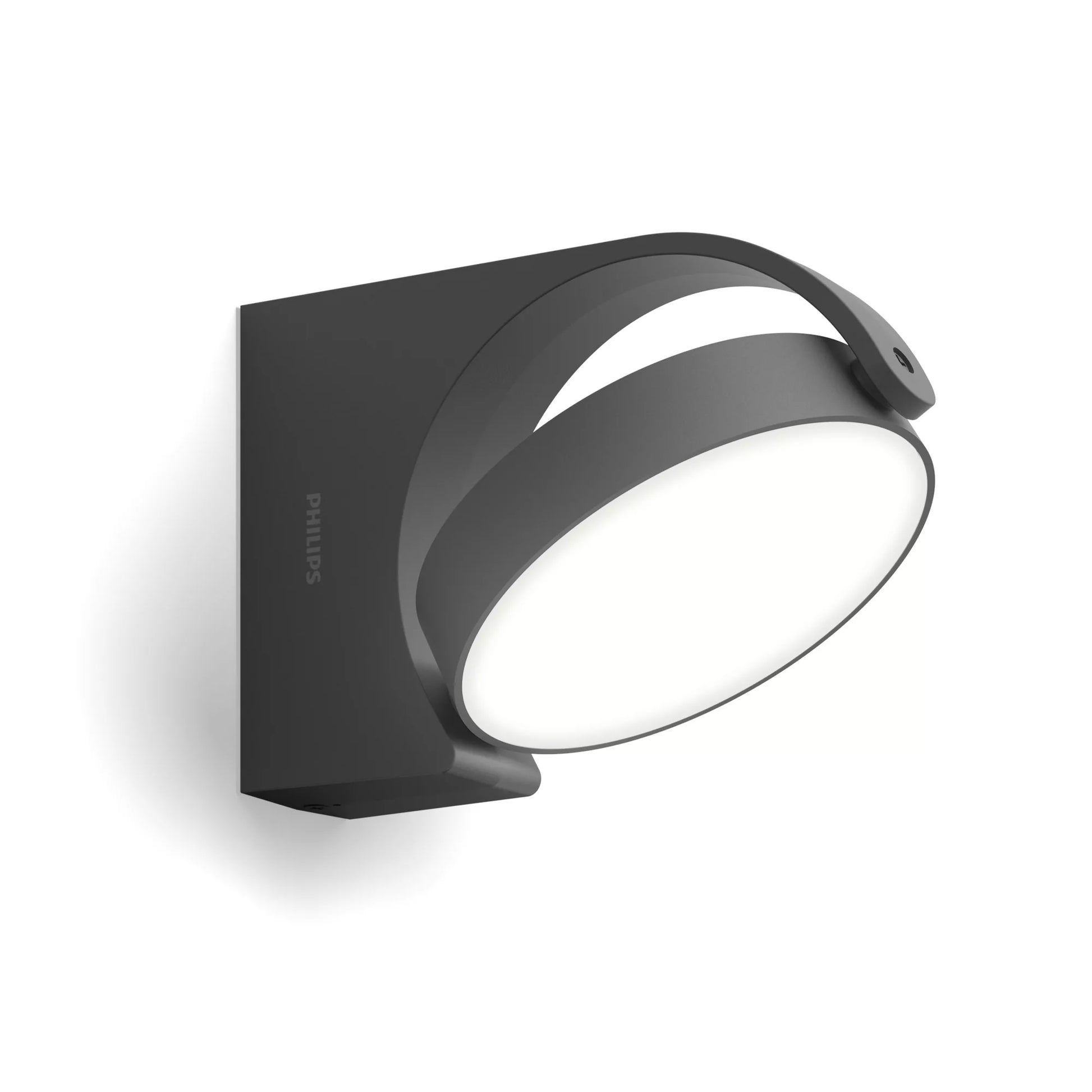 Philips by Signify Philips Aussenwandleuchte – 630 lm, 7 W – Warmweiss, 2700 K – IP44 – Netzbetrieb – Anthrazit, Aluminium