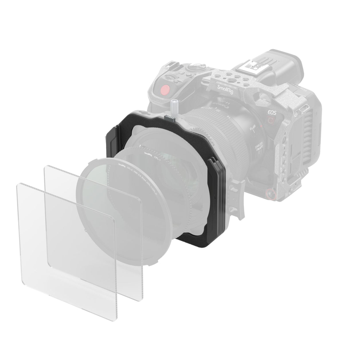 SmallRig 4654 Kamerafilterhalter – 120 × 120 × 16 mm, Aluminium – Schwarz