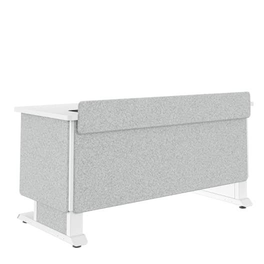 Middle Atlantic Rednerpult – Hochdrucklaminat, PET-Filz, Stahl, Grau, Weiss – FML-60AD8WS-CH