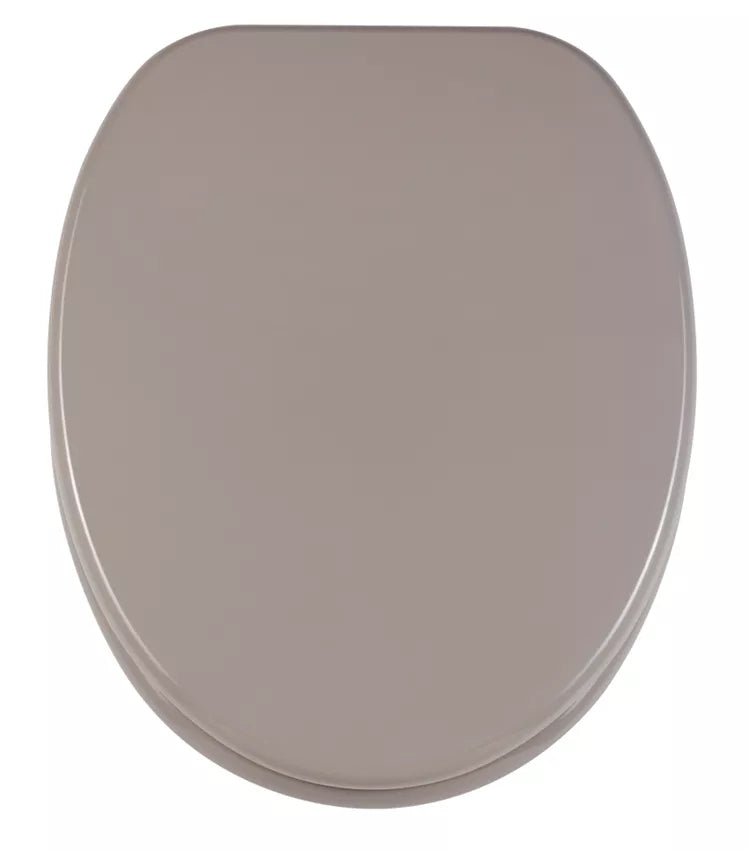 Diaqua Bilbao – WC-Sitz – MDF, Kunststoff, Taupe, mit Deckel, Soft-Close, 37,1 × 45,9 cm