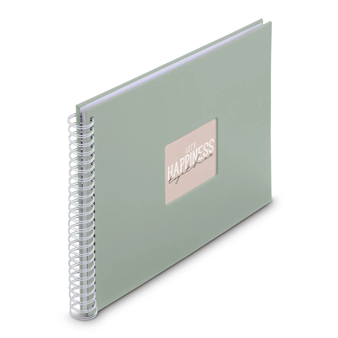 Hama Fine Art – Fotobuch, Spiralbindung, Weiss, 36 × 32 cm, Papier, Salbei, mit Einstecktasche