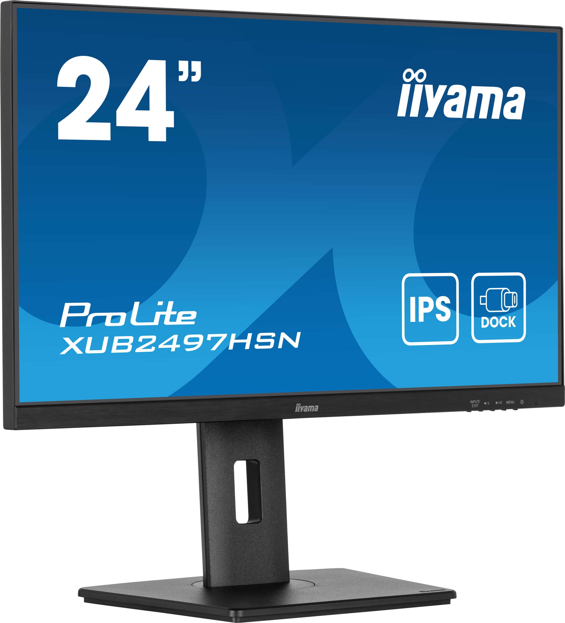 iiyama ProLite XUB2497HSN-B2 – 23,8", 1920 × 1080 (Full HD), IPS, 100 Hz, USB-C 65 W, LAN