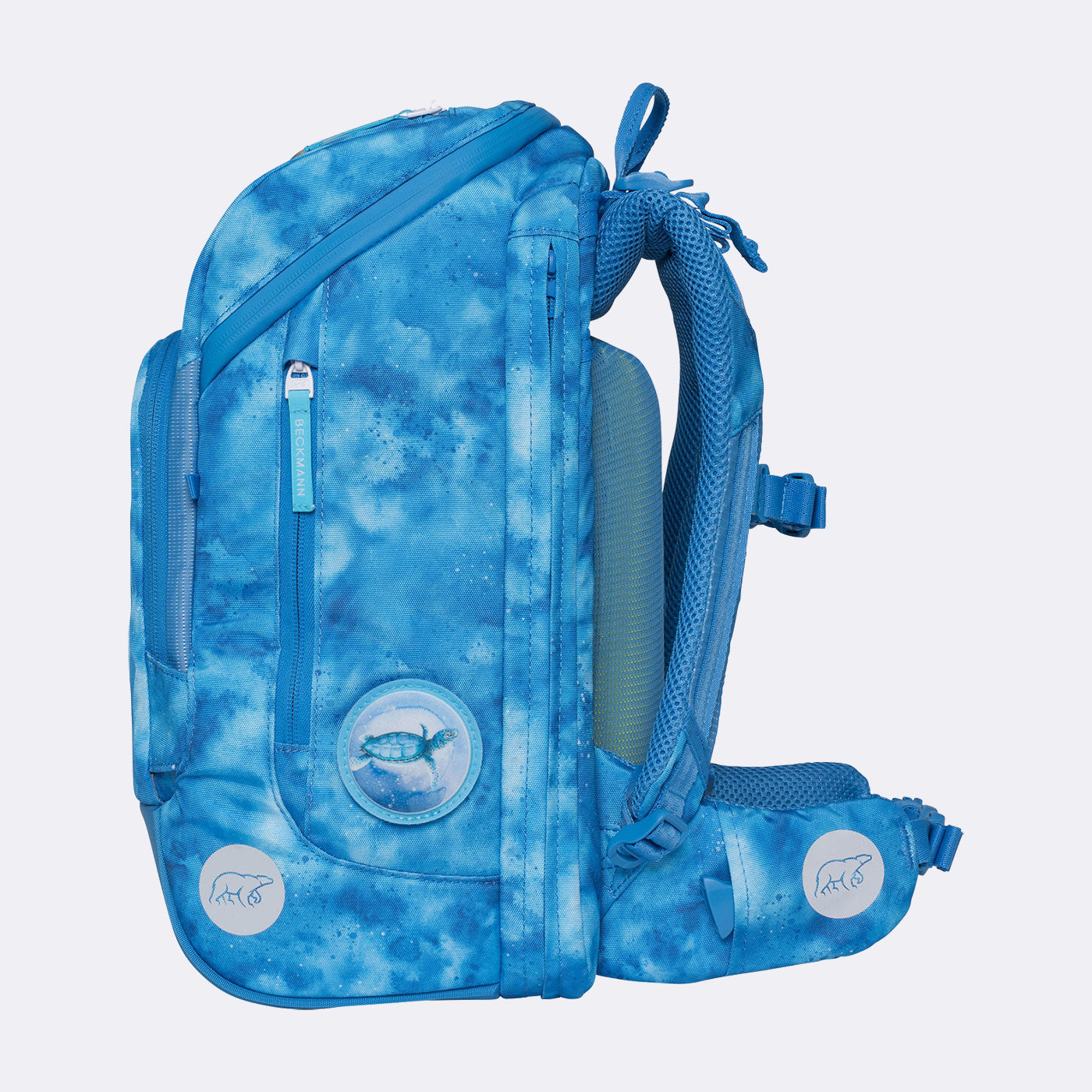 Beckmann Schulrucksack Active Air Flx – 6-teilig – Ocean – Recycelte Materialien – B 26,0×H 39,0×T 22,0 cm