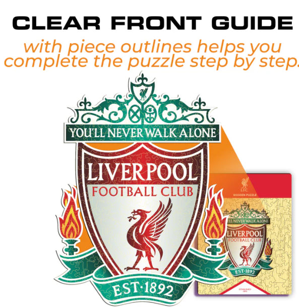 Iconic Puzzles Puzzle Liverpool FC Logo – 150 Teile – 21 × 28 cm – ab 10 J. – Holz – Mehrfarbig