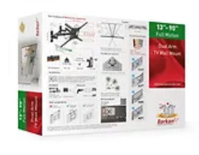 Barkan Mounting Systems Barkan WH-464-SW – Wandhalterung, schwenkbar, drehbar, bis 90", VESA 75×75–600×400, bis 60 kg, schwarz