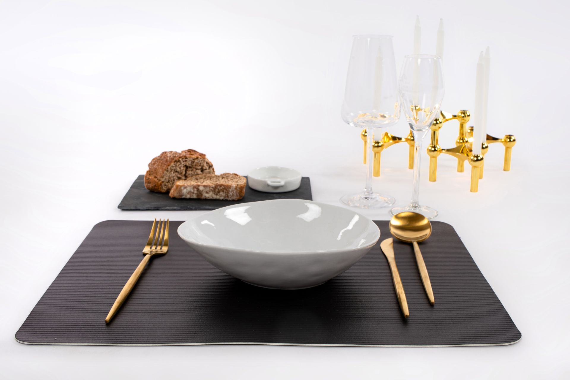 Tiseco Tischset RIBBO – PVC, schwarz, 45 × 33 cm