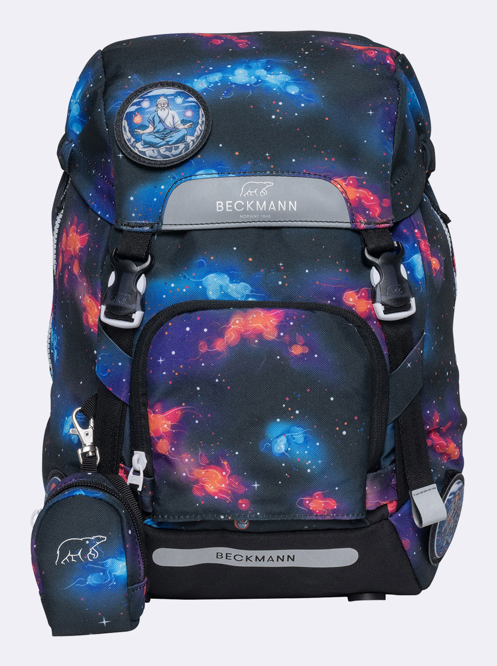 Beckmann Classic Schulrucksack – Ninja Elements – 24,0×37,0×25,0 cm – aus recycelten PET-Flaschen hergestellt