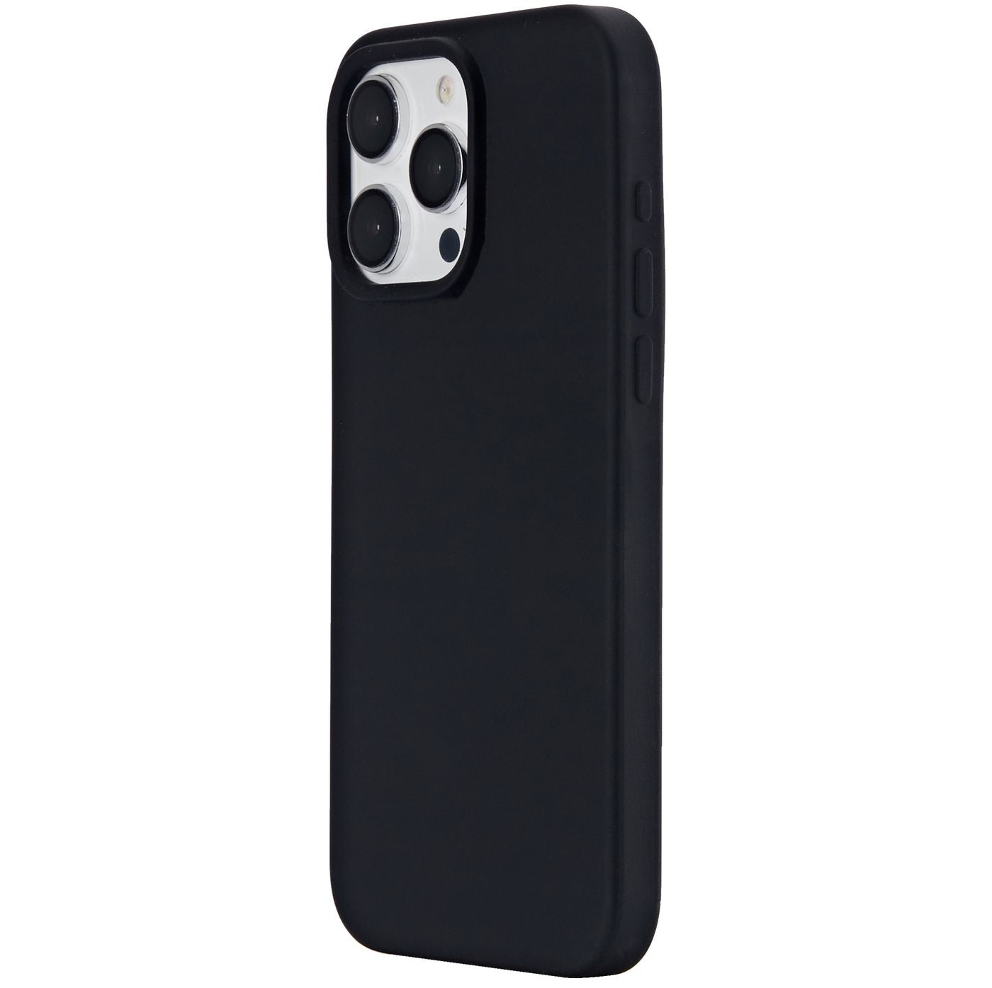 eSTUFF INFINITE (GRS) ROME Backcover – für Apple iPhone 15 Pro Max – MagSafe, Mikrofaser+PC+Silikon, schwarz