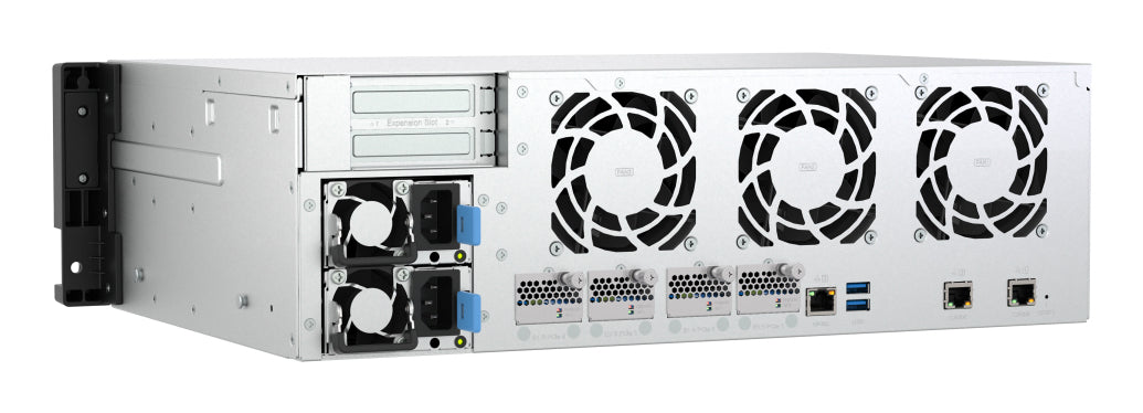 QNAP TS-h1655XeU-RP-8G-12H02 Speichergerät – 12 × 12 TB HDD enthalten, 3U, Intel Atom C5125