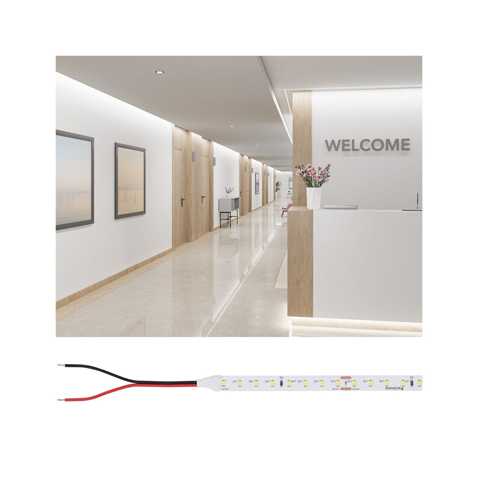 Paulmann LED-Strip 5 m – Neutralweiss 4000 K, 3950 lm, 30 W, dimmbar – IP20 – Gold ProLED