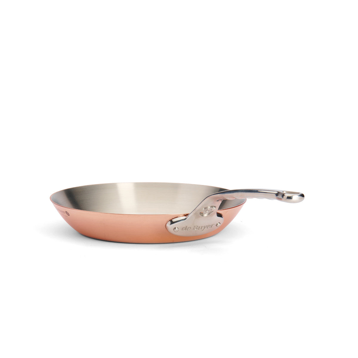 de Buyer Fonduepfanne Prima Matera – Ø 28 cm, Edelstahl/Kupfer, für Induktion, Gas, Glaskeramik und mehr