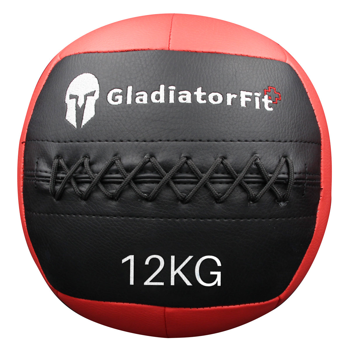 GladiatorFit Gymnastikball, Ø 36 cm, 12 kg – Schwarz/Rot, Kunstleder