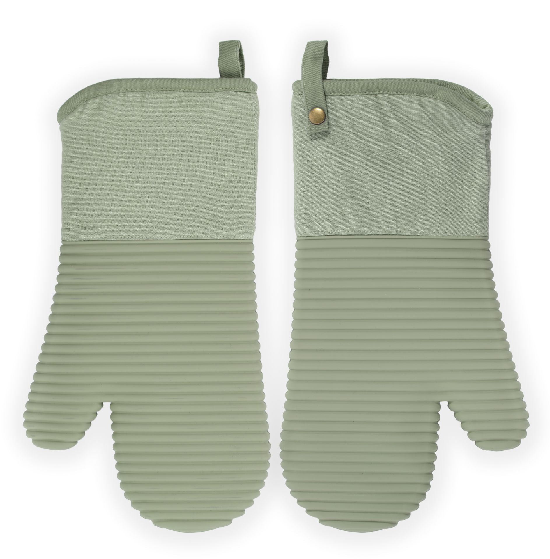 Tiseco SILO – Küchenhandschuh 18 × 33 cm, Baumwolle/Silikon, Grün