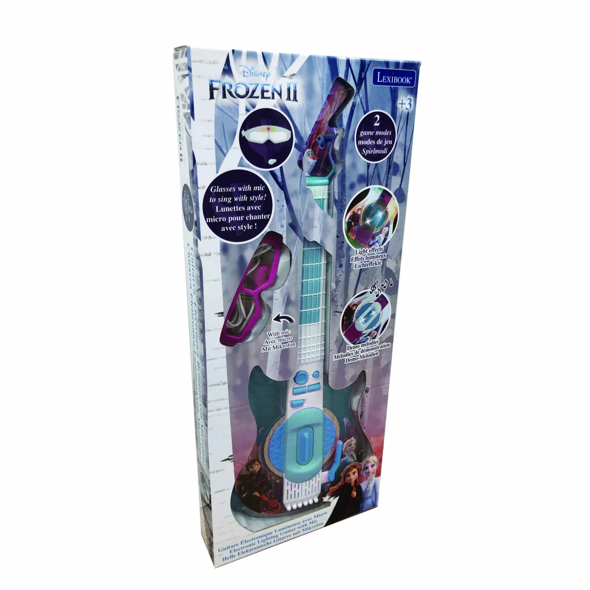 Lexibook K260FZ Gitarre – Disney Frozen – 6 Tasten, 6 Lieder, 2 Modi, Lichteffekte – ab 3 Jahren