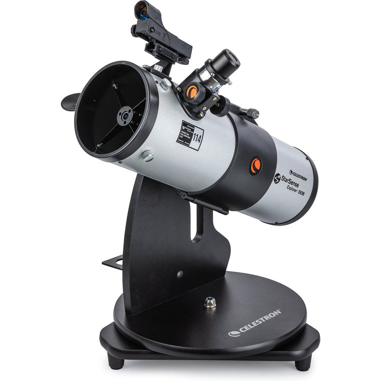 Celestron SSE 114mm Tabletop Dobson – Spiegelteleskop, 114 mm Öffnung, 450 mm Brennweite, f/4, Schwarz/Silber