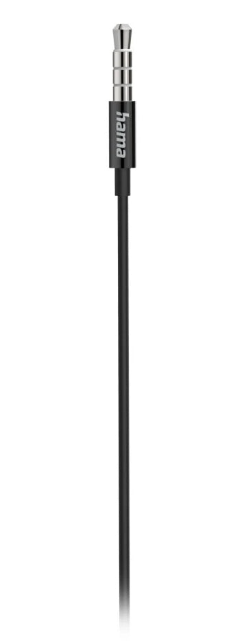 Hama Popply In-Ear Headset – Stereo, 3,5 mm Klinkenkabel, Schwarz